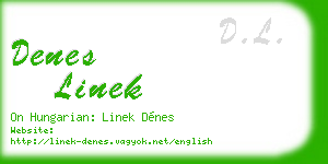 denes linek business card